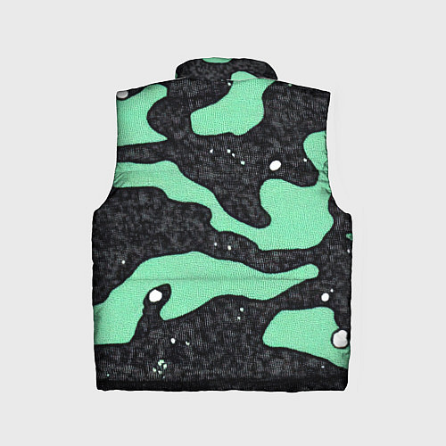 Детский жилет Текстурный черно-зеленый камуфляж / 3D-Черный – фото 2