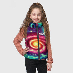 Детский жилет Spiral galaxy - neon glow, цвет: 3D-черный — фото 2