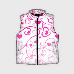 Детский жилет Узорные сердца, цвет: 3D-красный