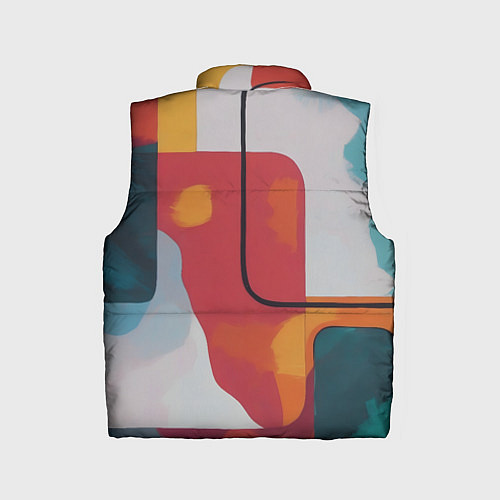 Детский жилет Абстракция с прямоугольниками / 3D-Черный – фото 2