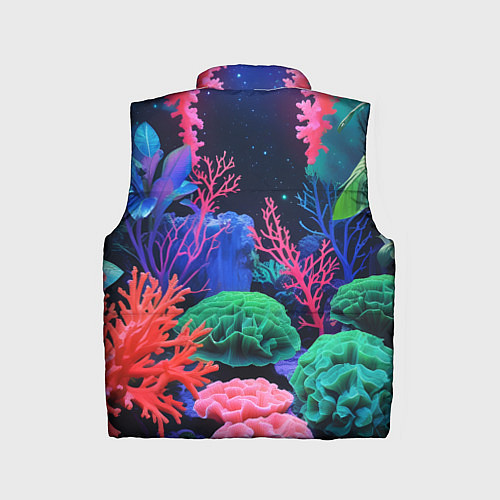 Детский жилет Подводный мир с кораллами / 3D-Светло-серый – фото 2