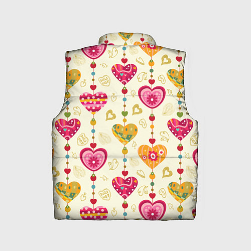 Детский жилет Сердечки подборка / 3D-Черный – фото 2