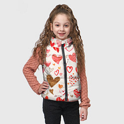 Детский жилет Любовный паттерн, цвет: 3D-светло-серый — фото 2