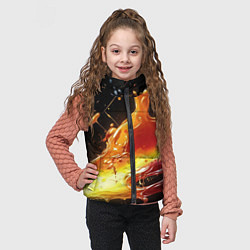 Детский жилет Динамичная краска текстура, цвет: 3D-черный — фото 2