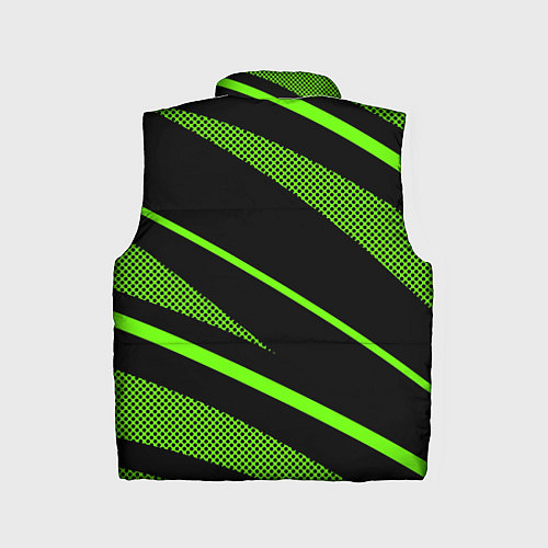 Детский жилет Sport чёрный и зелёный полосы / 3D-Черный – фото 2