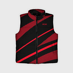 Детский жилет Sport чёрный и красный полосы, цвет: 3D-черный
