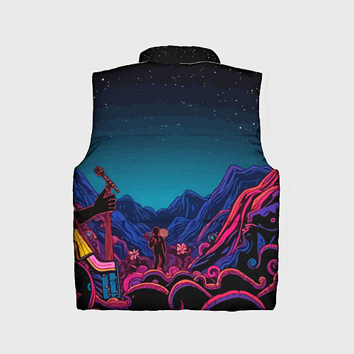 Детский жилет Psychedelic music art / 3D-Черный – фото 2