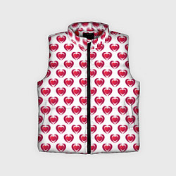 Детский жилет Сердечки двойные, цвет: 3D-красный