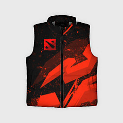 Детский жилет Dota 2 - красные брызги, цвет: 3D-светло-серый