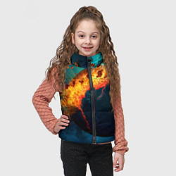 Детский жилет Взрыв планеты, цвет: 3D-светло-серый — фото 2