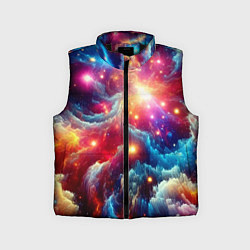 Детский жилет Colorfull neon space clouds - ai art fantasy
