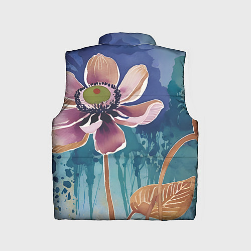 Детский жилет Красочный цветок / 3D-Черный – фото 2