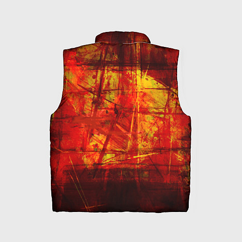 Детский жилет Абстракция - red grunge tear / 3D-Черный – фото 2