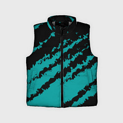 Детский жилет The color is black and light blue, цвет: 3D-светло-серый