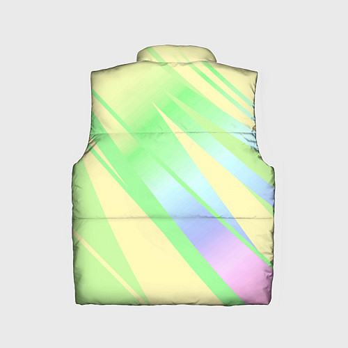 Детский жилет Жёлто-зелёный полосатый / 3D-Черный – фото 2
