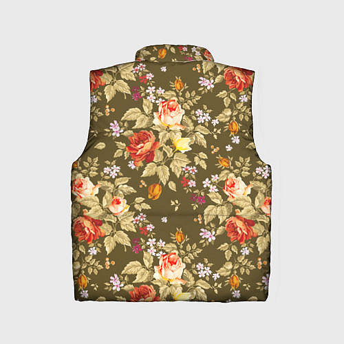Детский жилет Розы садовые и цветы полевые / 3D-Черный – фото 2