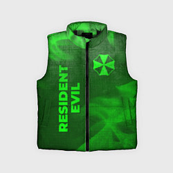 Детский жилет Resident Evil - green gradient вертикально