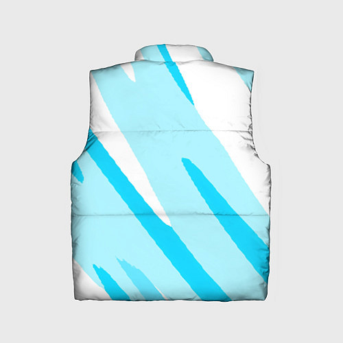 Детский жилет Белый с голубым абстракция / 3D-Светло-серый – фото 2
