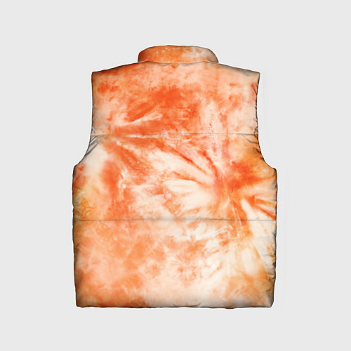 Детский жилет Оранжевый тай-дай пятна / 3D-Черный – фото 2