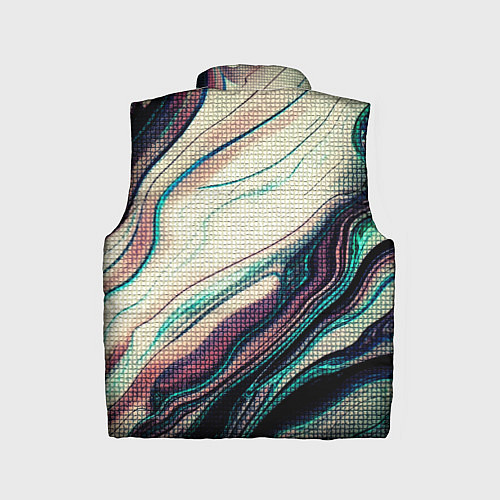 Детский жилет Абстракция тёмные краски с текстурой / 3D-Черный – фото 2