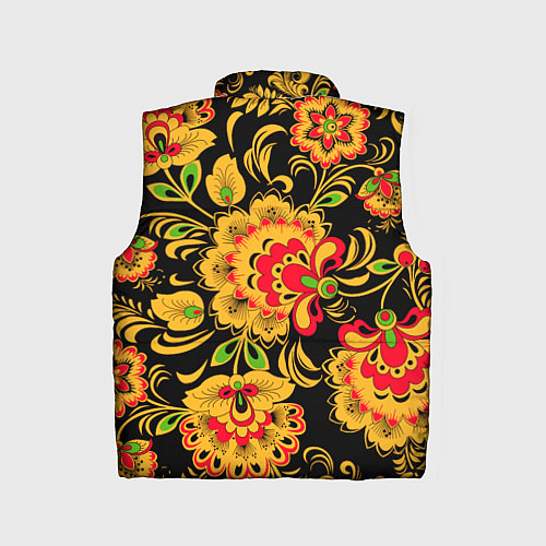Детский жилет Хохлома - роспись / 3D-Черный – фото 2