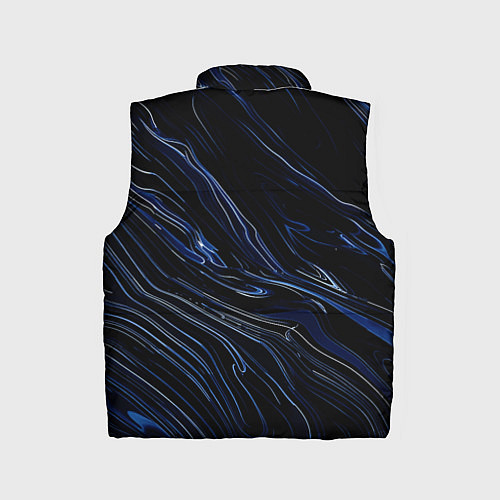 Детский жилет Чёрно-синий абстракция линии / 3D-Черный – фото 2