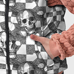 Детский жилет Черепа и клетчатый фон с дырами, цвет: 3D-черный — фото 2