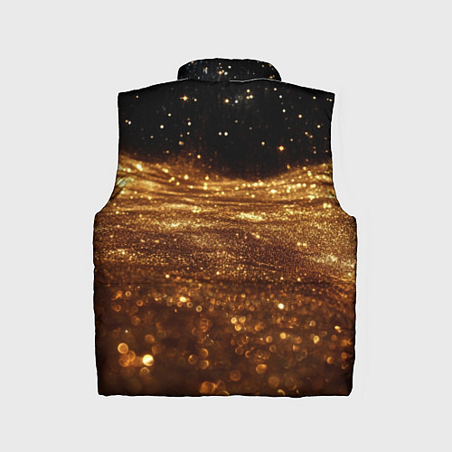 Детский жилет Золотистые крупицы на черном / 3D-Черный – фото 2