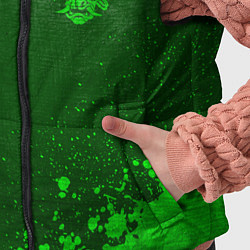 Детский жилет Cyberpunk 2077 - green gradient вертикально, цвет: 3D-черный — фото 2