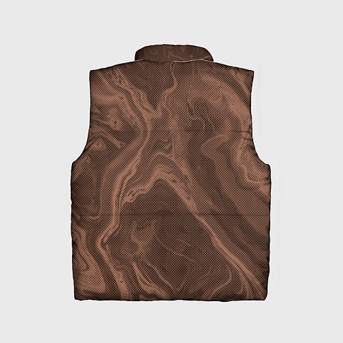 Детский жилет Коричневый абстракция в точку / 3D-Черный – фото 2