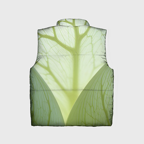 Детский жилет Макро съемка листа / 3D-Светло-серый – фото 2