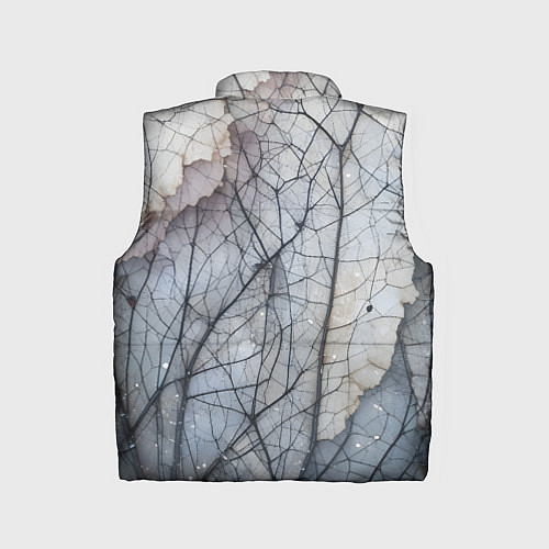 Детский жилет Прожилки листьев / 3D-Светло-серый – фото 2