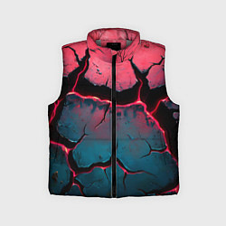 Детский жилет Объемные разломы текстура, цвет: 3D-светло-серый