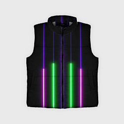 Детский жилет Color Purple green pink