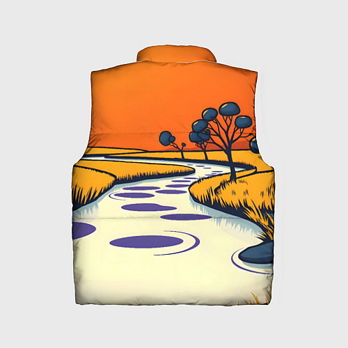 Детский жилет Арт с фантастическим пейзажем / 3D-Черный – фото 2