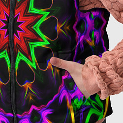 Детский жилет Неоновая геометрия узоры, цвет: 3D-светло-серый — фото 2