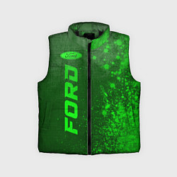 Детский жилет Ford - green gradient по-вертикали, цвет: 3D-черный