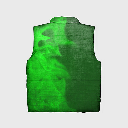 Детский жилет Cyberpunk 2077 - green gradient по-вертикали / 3D-Черный – фото 2