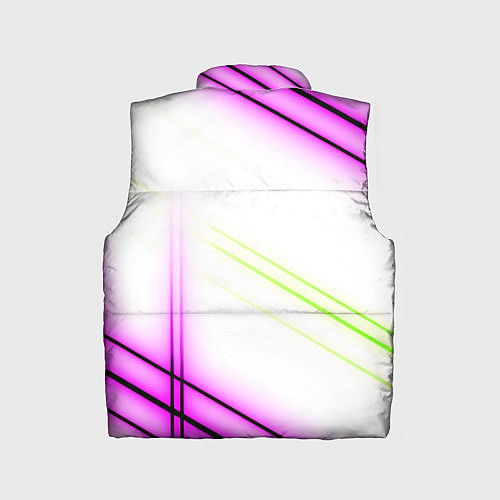 Детский жилет Green white pink line / 3D-Черный – фото 2