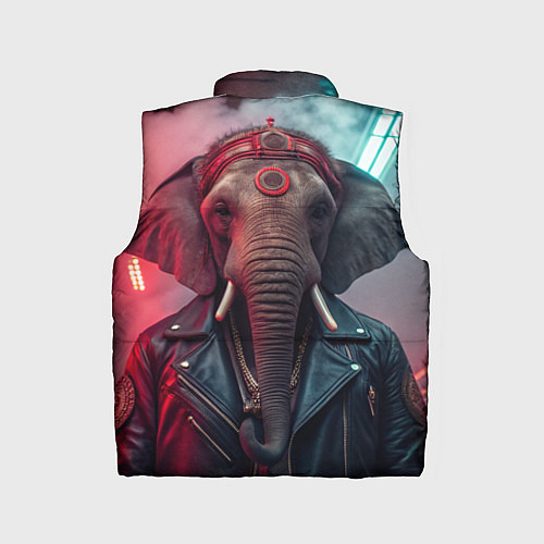 Детский жилет Cyberpunk elephant / 3D-Черный – фото 2