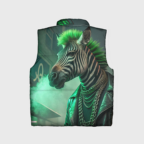 Детский жилет Cyperpunk zebra / 3D-Черный – фото 2