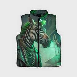 Детский жилет Cyperpunk zebra, цвет: 3D-черный