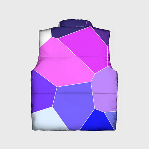 Детский жилет Сине-розовый крупные фрагменты / 3D-Черный – фото 2