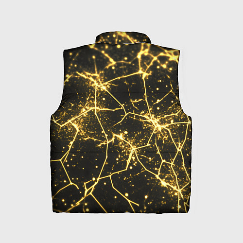 Детский жилет Золотистые пути на черном / 3D-Черный – фото 2