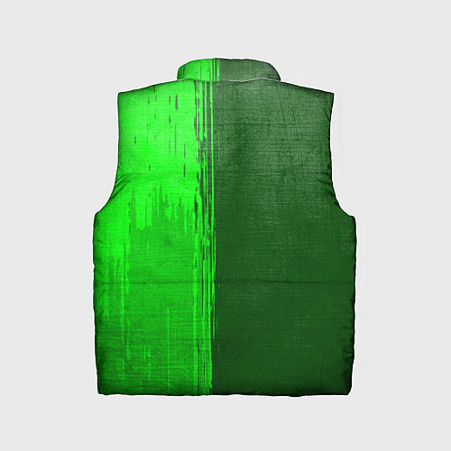 Детский жилет Infiniti - green gradient по-вертикали / 3D-Черный – фото 2