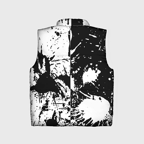 Детский жилет BMW черно белые краски / 3D-Черный – фото 2