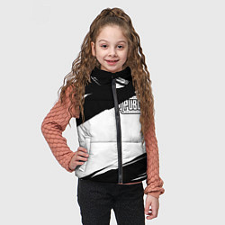 Детский жилет PUBG черно белые краски, цвет: 3D-черный — фото 2