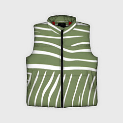 Детский жилет Полоски зеленой зебры, цвет: 3D-красный
