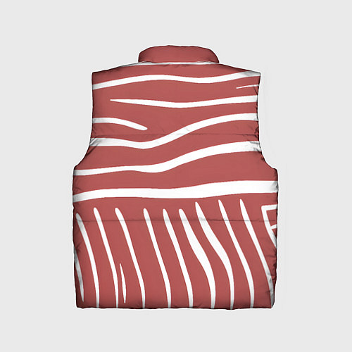 Детский жилет Полоски красной зебры / 3D-Черный – фото 2