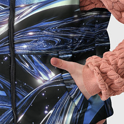 Детский жилет Закрученные линии и звезды - космическая абстракци, цвет: 3D-светло-серый — фото 2